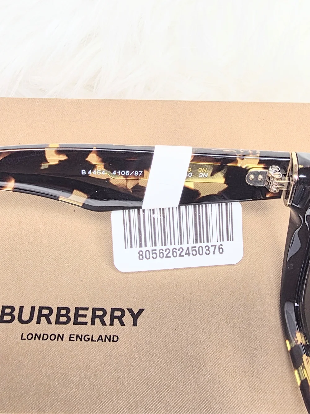 Burberry Tortoise Shell/Havana Gold Sunglasses Dark Gray Lenses NWT Retail $463 - Picture 8 of 10